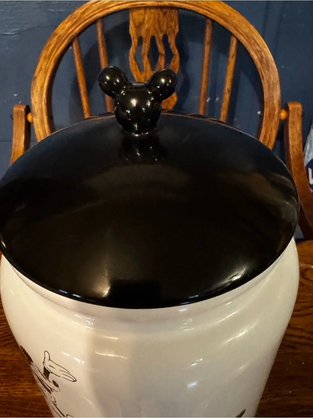 Disney Mickey Mouse Ceramic Cookie Jar - Black and White